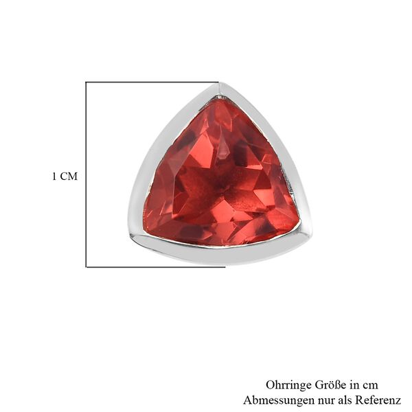 Sonnenfeuer Orange Triplett Quarz Ohrstecker 925 Silber platiniert ca. 3,81 ct image number 5