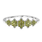 D'joy Natürlicher Peridot Armreif ca. 19 cm 925 Silber rhodiniert ca. 13,28 ct.