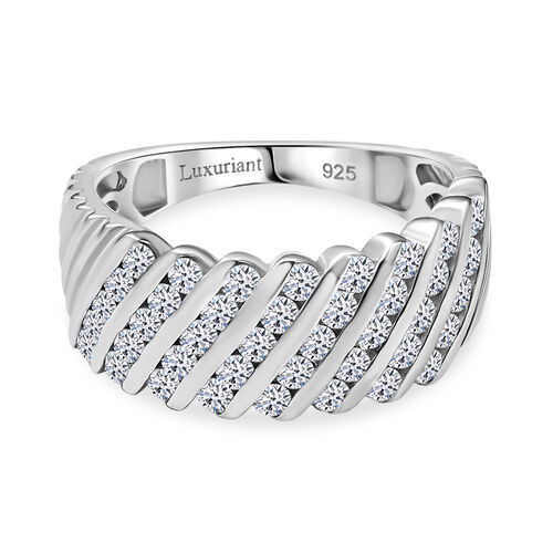 LUXURIANT DIAMOND - Lab Grown Diamant VS-EF SGL zertifiziert Ring 925 Silber rhodiniert (Größe 17.00) ca. 1.00 ct image number 0