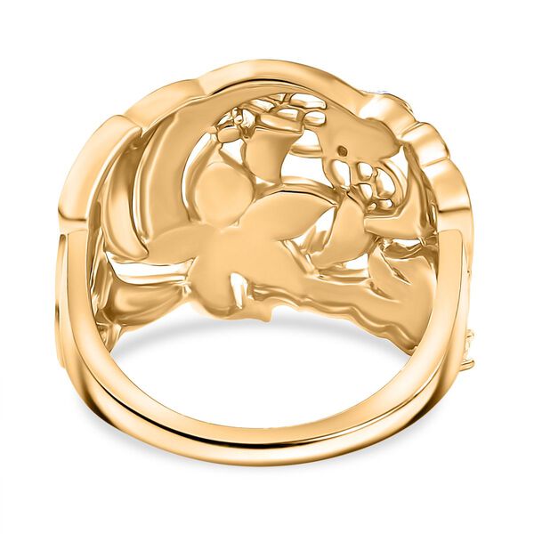 Weißer Diamant Ring Messing (Größe 21.00) image number 6