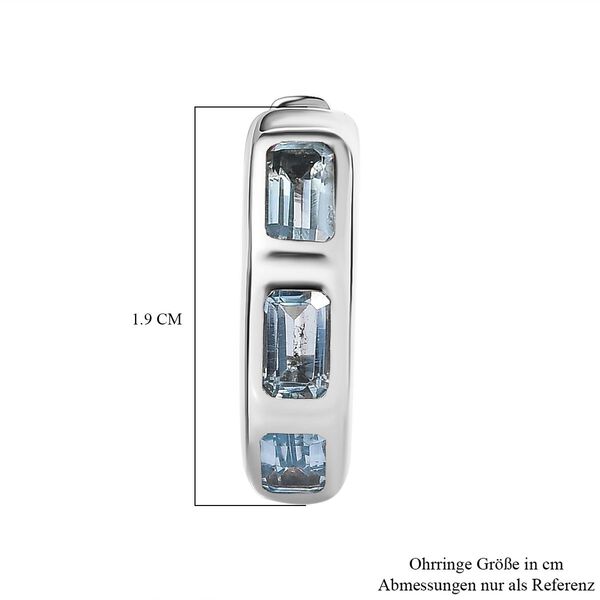 Himmelblaue Topas-Ohrringe- 2,20 ct. image number 5