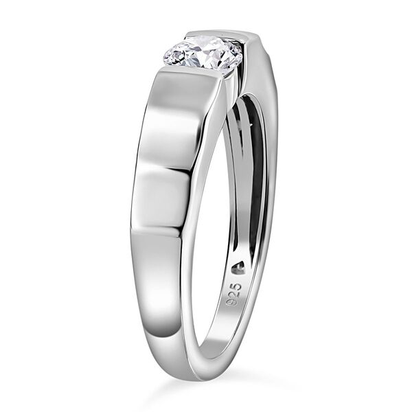 EF Moissanit Ring in rhodiniertem Silber - 0,43 ct. image number 7