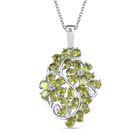 Peridot Schmuckset ca. 50 cm Edelstahl ca. 6,21 ct.