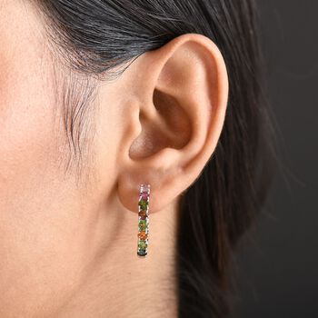 D'Joy AA Mehrfarbig-Turmalin Ohrringe 925 Silber rhodiniert ca. 3,14 ct.