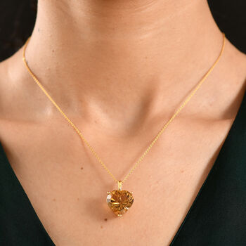 D'Joy AA Citrin Anh&auml;nger mit 50cm Kette - 9,60 ct.