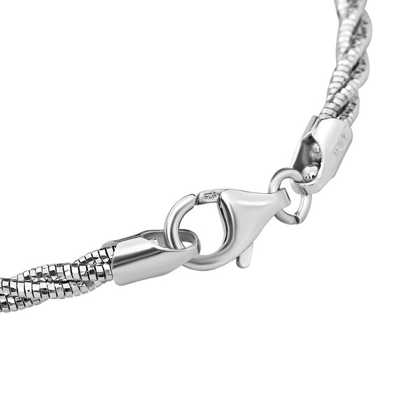 925 Silber rhodiniert Armband ca. 19 cm ca. 5,60g image number 1