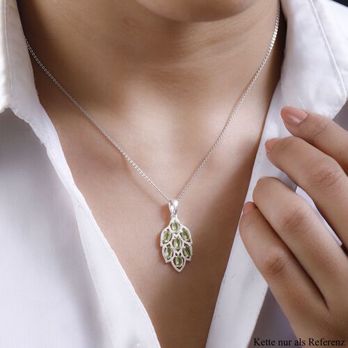 Peridot Anhänger, 925 Silber ca. 1.76 ct image number 1