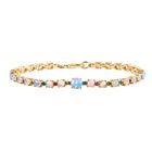 D'Joy AA Natürlicher, äthiopischer Welo Opal Armband ca. 20 cm 925 Silber 750 Gelbgold Vermeil ca. 6.37 ct