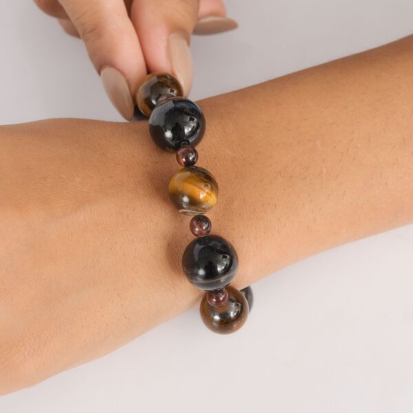 Tigerauge Armband, flexibel, ca. 262.00 ct image number 2