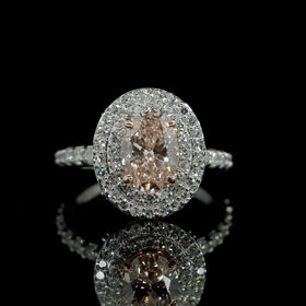 LUXURIANT DIAMOND- VS-EF rosa und weißer Labor Diamant Ring in 585 Weiß- und Roségold - 2,50 ct.