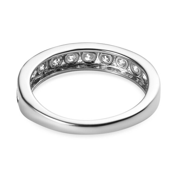 Diamant Half Eternity-Ring, I2-GH SGL zertifiziert, 585 Wei&szlig;gold (Gr&ouml;&szlig;e 17.00) ca. 1,00 ct image number 6