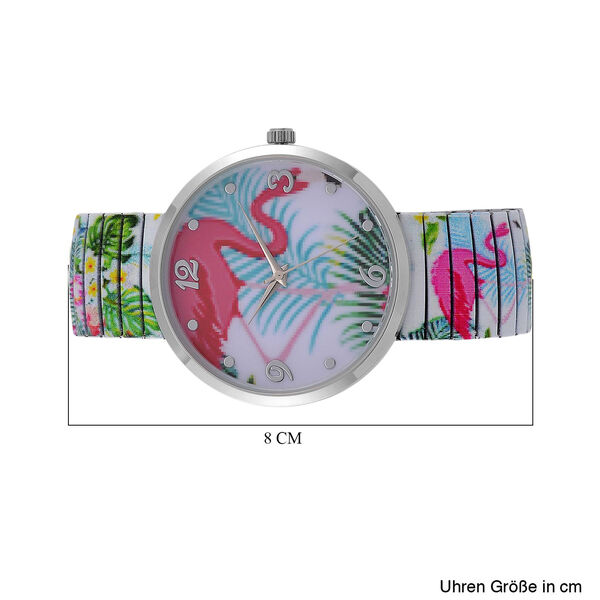 STRADA Armbanduhr - Flamingo-Design, Japanisches Uhrwerk, Wasserresistent image number 8