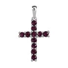 Violetter Kristall-Kreuzanh&auml;nger, 925 Silber ca. 0.81 ct