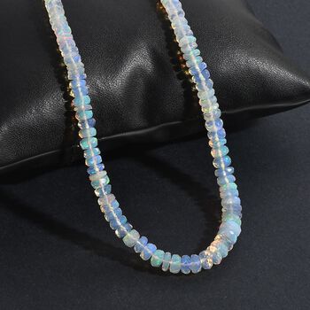 AA Nat&uuml;rliche, &auml;thiopische Welo Opal Halskette, 45+5 cm - 50 ct.