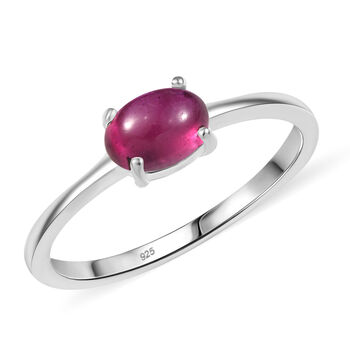 AA Afrikanischer Rubin (Fissure gef&uuml;llt) Ring 925 Silber (Gr&ouml;&szlig;e 20.00) ca. 1,34 ct