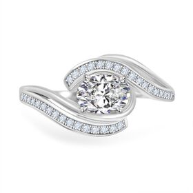 Lustro Stella - Weißer Zirkonia Ring, 925 Silber rhodiniert (Größe 17.00) 1.64 ct