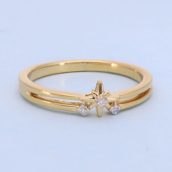 Diamant-Ring, 925 Silber vergoldet image number 2