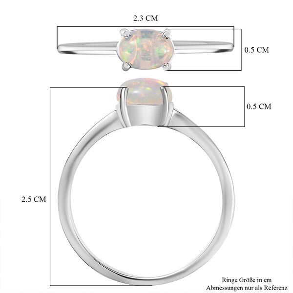 AA Nat&uuml;rlicher, &auml;thiopischer Welo Opal Ring 925 Silber (Gr&ouml;&szlig;e 18.00) ca. 0,53 ct image number 7