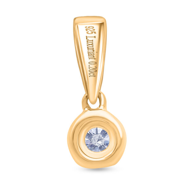 LUXURIANT DIAMOND - Lab Grown Diamant I2 Anh&auml;nger 925 Silber 750 Gelbgold vermeil (10-15 Werktage Lieferzeit) ca. 0.20 ct image number 4