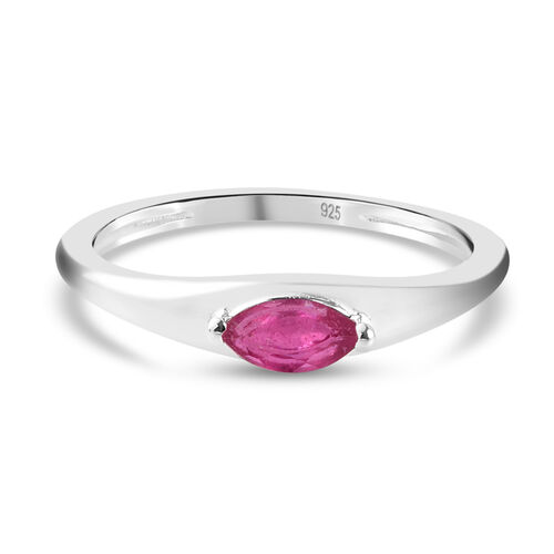 Afrikanischer Rubin-Ring, (Fissure gefüllt), 925 Silber image number 0