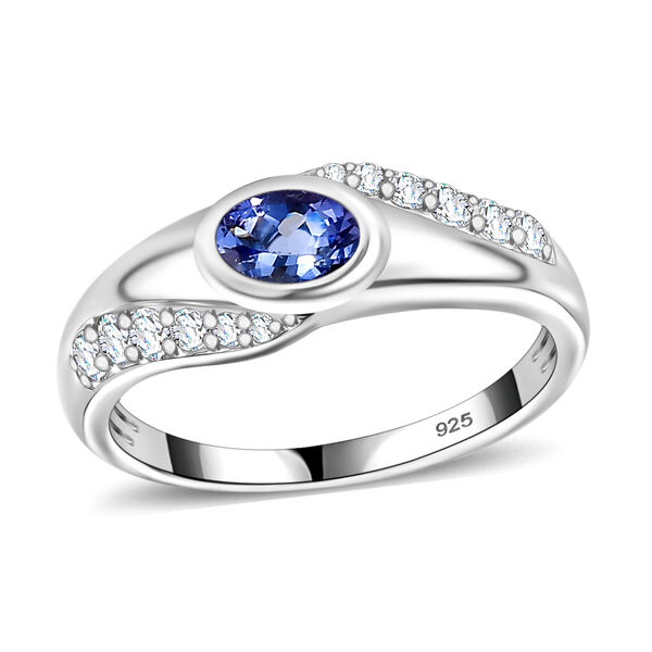 Tansanit und Zirkon Ring - 0,74 ct. image number 4