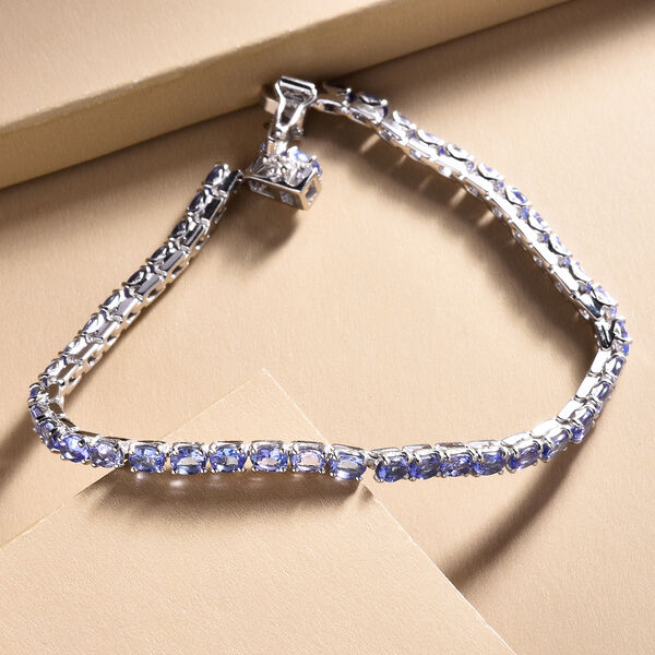 Tansanit Armband, 20 cm, 925 Silber platiniert ca. 7,31 ct image number 2