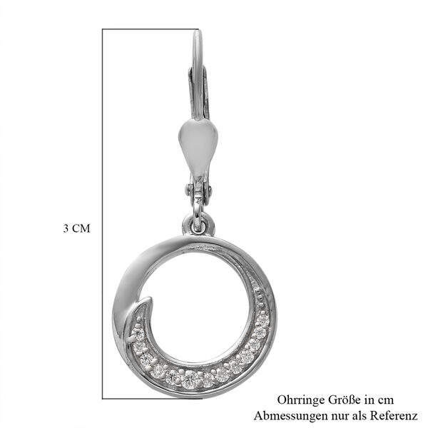 88 Facetten Moissanit Ohrh&auml;nger 925 Silber platiniert ca. 0,24 ct&nbsp; image number 5