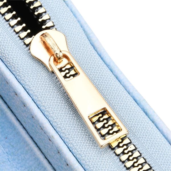 PU Handytasche mit RFID-Schutz, 20x11x2cm, Blau mit Sonnenblumen-Muster image number 7