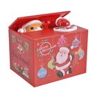 Weihnachtsmann Spardose, Größe 12x10x9 cm, 2xAA (Batterien nicht inkl.)