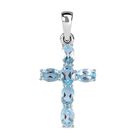 Himmelblauer Topas Anhänger 925 Silber ca. 2,52 ct.