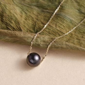 Zertifiziert und gepr&uuml;ft AAAA Tahiti Perle 45+5cm Halskette in 585 Gold