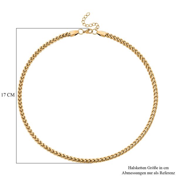 DESIGNER INSPIRIERT 3D Spiga Collier, ca. 50 cm, 316L Edelstahl -goldfarben image number 6