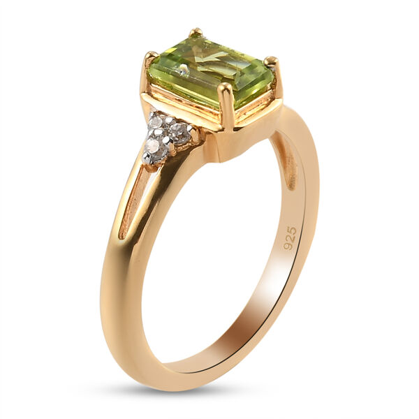 Nat&uuml;rlicher Peridot und Zirkon-Ring - 1,19 ct. image number 5