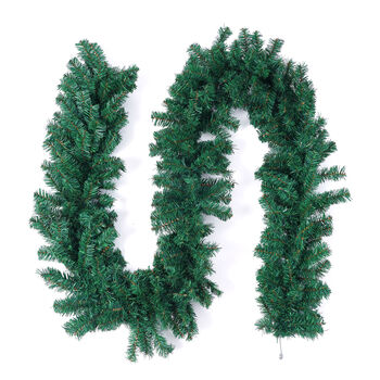 Weihnachten Girlande Pflanze Rattan, L&auml;nge 300 cm, Gr&uuml;n