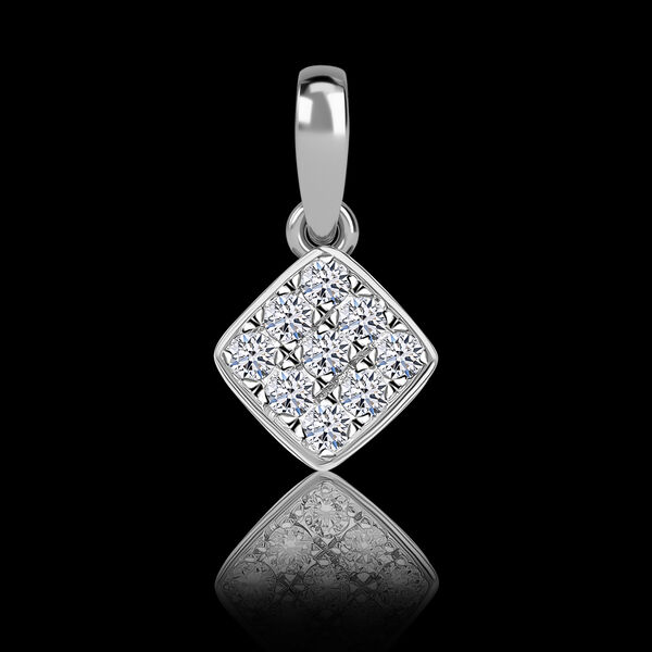 LUXURIANT SI GH Labor Diamant Anh&auml;nger, 925 Silber platiniert - 0,25 ct. image number 1