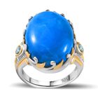 AA Opalina, Schweizer Blautopas Ring, 925 Silber, zweifarbig, (Größe 20.00) ca. 13.75 ct image number 3