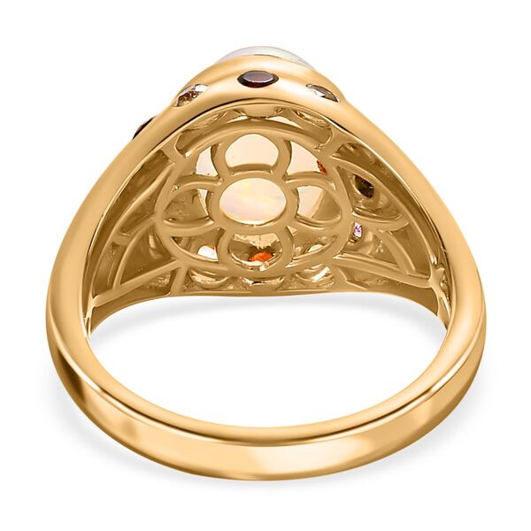 Natürlicher, äthiopischer Welo Opal und mehrfarbiger Turmalin-Ring - 2,18 ct. image number 6