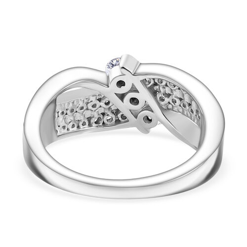 Lab Grown Diamant SI Ring 925 Silber Rhodiniert und 750 Gelbgold Vermeil (Größe 17.00) ca. 0,76 ct image number 5