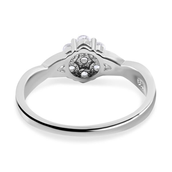 Lustro Stella - Wei&szlig;er Zirkonia Ring, 925 Silber platiniert (Gr&ouml;&szlig;e 16.00) ca. 3.65 ct image number 4