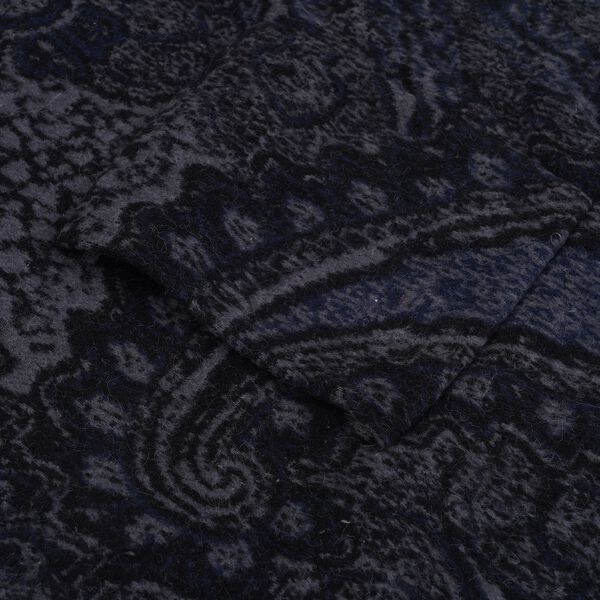 LA MAREY - Kunstfell Poncho mit Kapuze, One Size, Schwarz image number 4