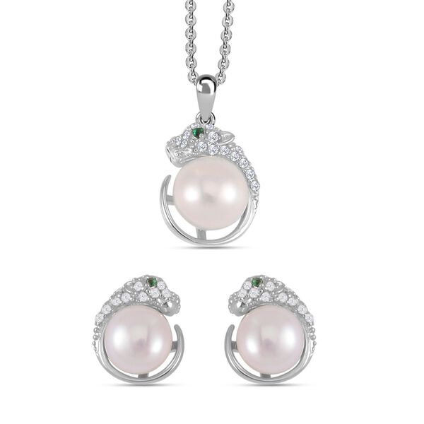 Weiße Süßwasser Perle Schmuckset 925 Silber rhodiniert
Weiße Süßwasser Perle Schmuckset 925 Silber rhodiniert image number 0