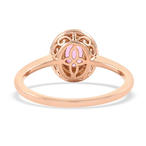 ILIANA AAA rosa Saphir und Diamant-Ring, SI G-H, 750 Ros&eacute;gold  ca. 1,25 ct image number 4