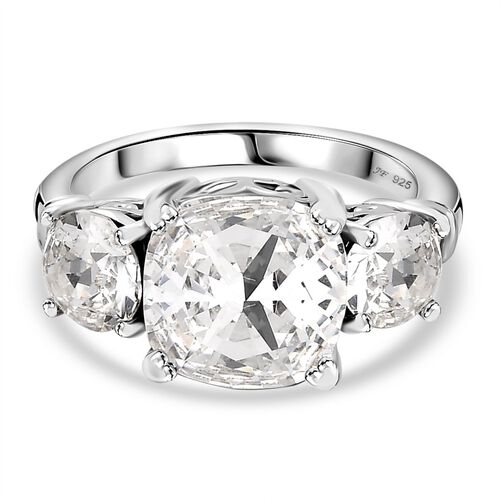 J Francis gefertigt mit SWAROVSKI- Weißer Swarovski Kristall Ring image number 0