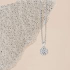 Weißer Diamant Anhänger mit Kette, 925 Silber platiniert ca. 0.25 ct image number 1