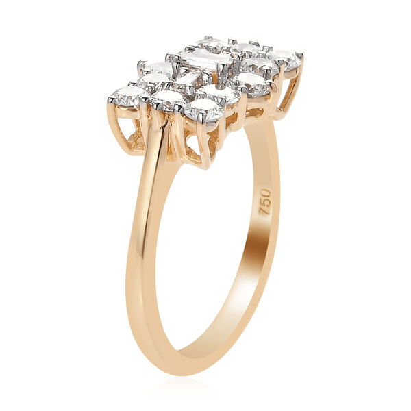 Wei&szlig;er Diamant I Ring 750 Gold  ca. 1.01 ct image number 5