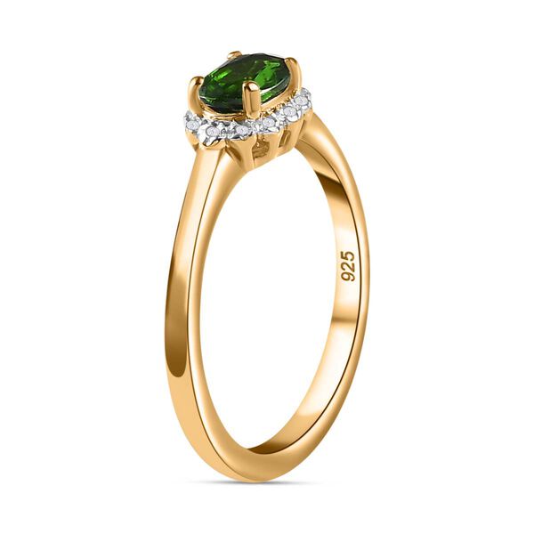 Natürlicher Chromdiopsid und Diamant Ring - 0,53 ct. image number 5