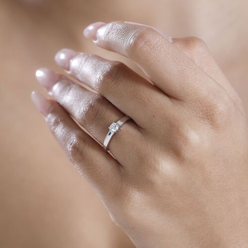 LUXURIANT DIAMOND- Labor Diamant Ring und Ohrringe, 925 Silber rhodiniert image number 2