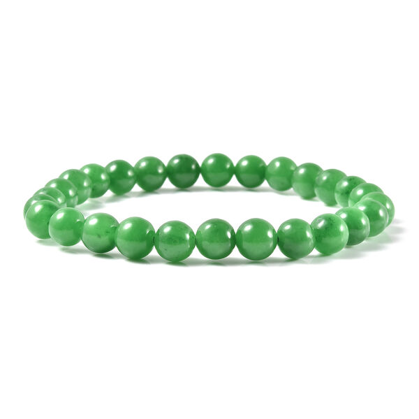 2er-Set - Gr&uuml;nes Jade-Armband, 19 cm, und Ohrstecker - 111,50 ct. image number 3
