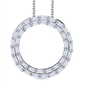 LUXURIANT SGL zertifizierter SI-GH Labor Diamant Anhänger mit 50cm Kette, 925 Silber rhodiniert - 2 ct.