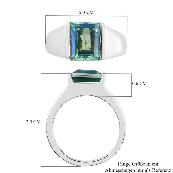 Pfau Triplett Quarz Ring 925 Silber platiniert  ca. 2,73 ct image number 8